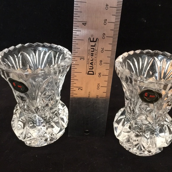 Zajecar Hand Cut 24% Lead Crystal Bud Vase - Picture 7 of 7